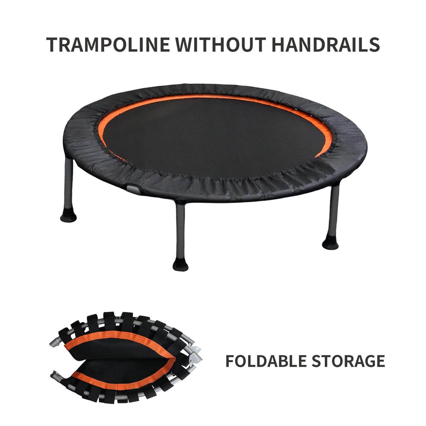 NHO™ Folding Fitness Trampoline With Adjustable Handle